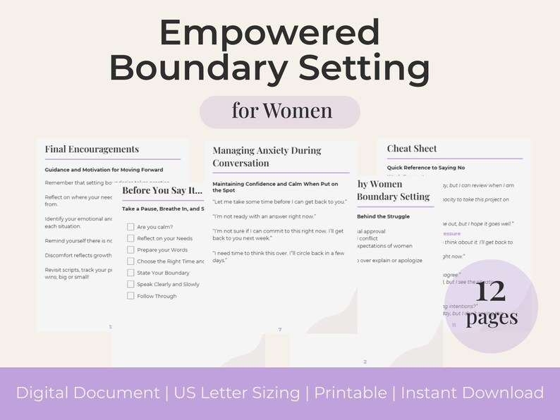 Empowered Boundary Setting Guide for Women: Assertive Communication ...
