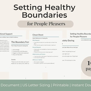 Guide för att behaga människor med manus – Utskrivbar verktygslåda för att sätta gränser med självförtroende