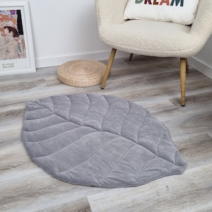 Velour Leaf mat , leaf play mat , floor play mat cotton leaf mat , baby room nursery , leaf nursery mat , floor baby mat tommy time mat