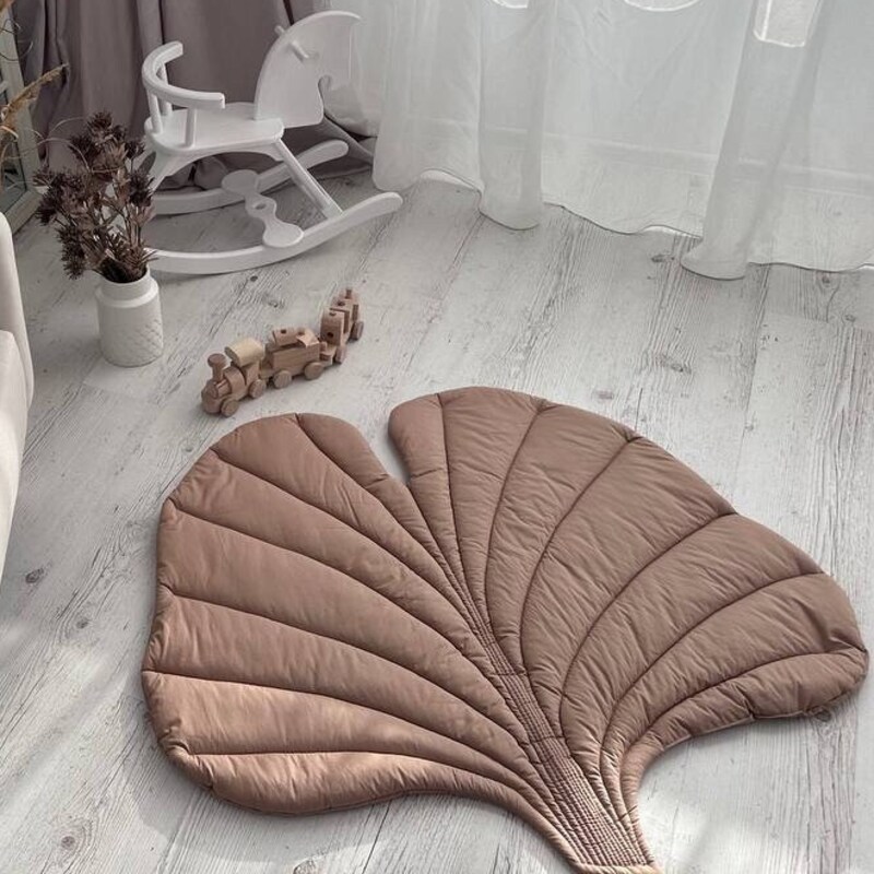 Leaf Cotton Playmat - Oat