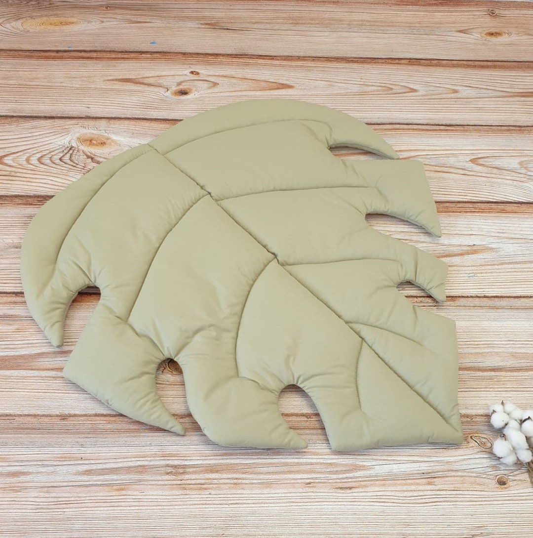 Play Mat, OLIVE Leaf Mat , Leaf Play Mat , Floor Play Mat Cotton Leaf Mat , Baby Room , Leaf