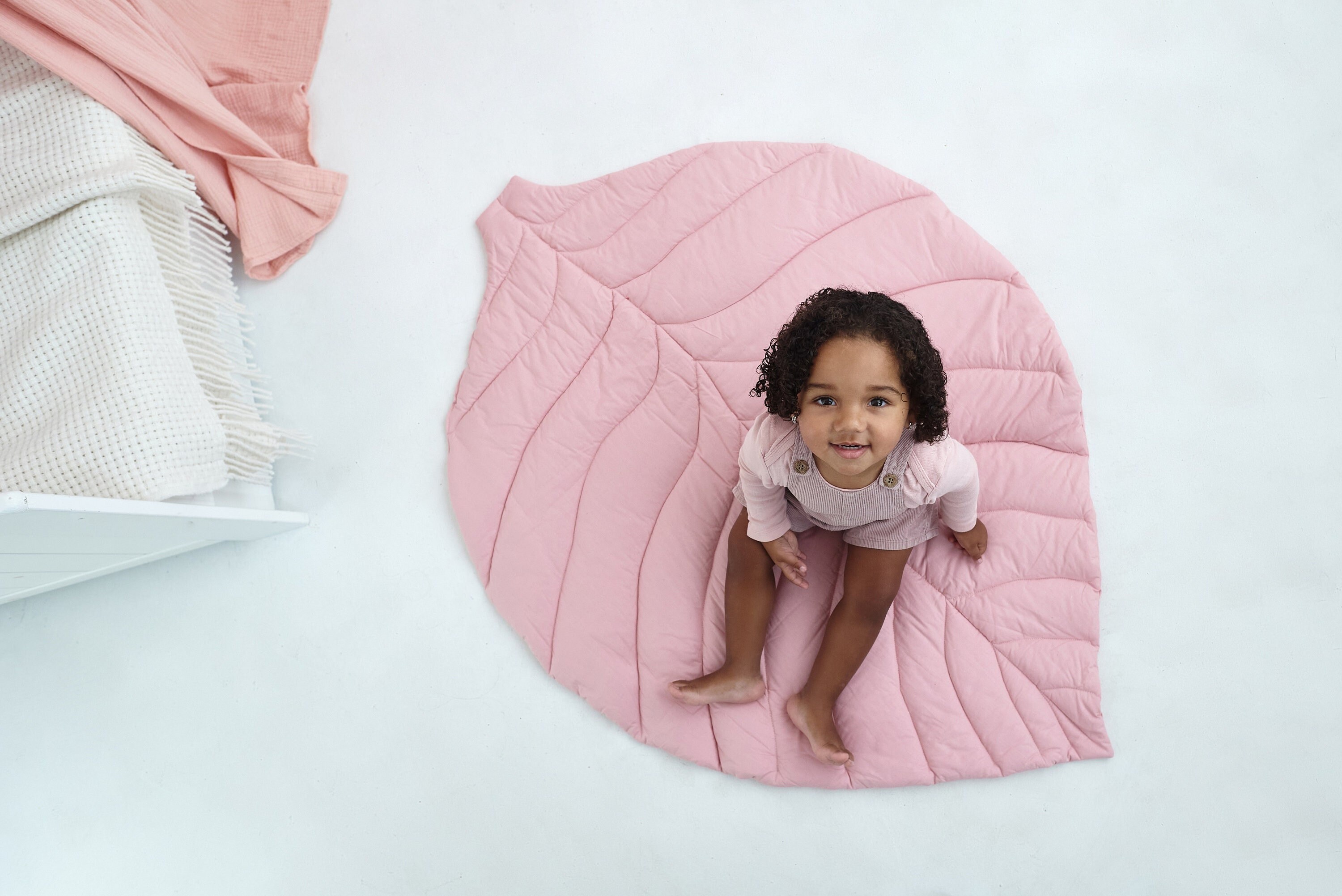 Baby Leaf Play Mat Floor Play Cotton Mat Baby Room Nursery Etsy