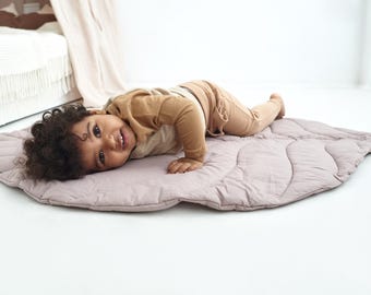 Leaf Baby Play Mat: Organic Cotton Tummy Time Activity Mat