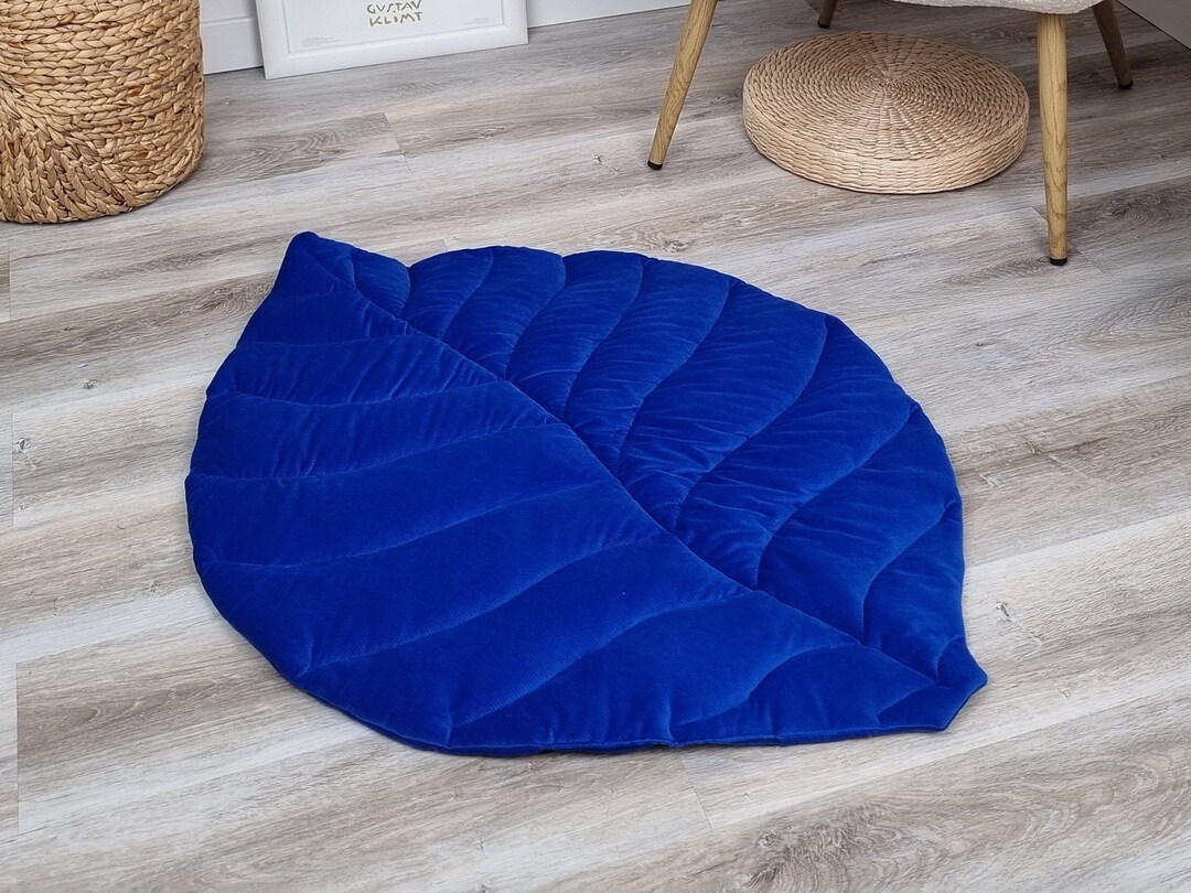 Velvet Leaf Mat , Leaf Play Mat , Floor Play Mat Cotton Leaf Mat , Baby Room Nursery , Leaf