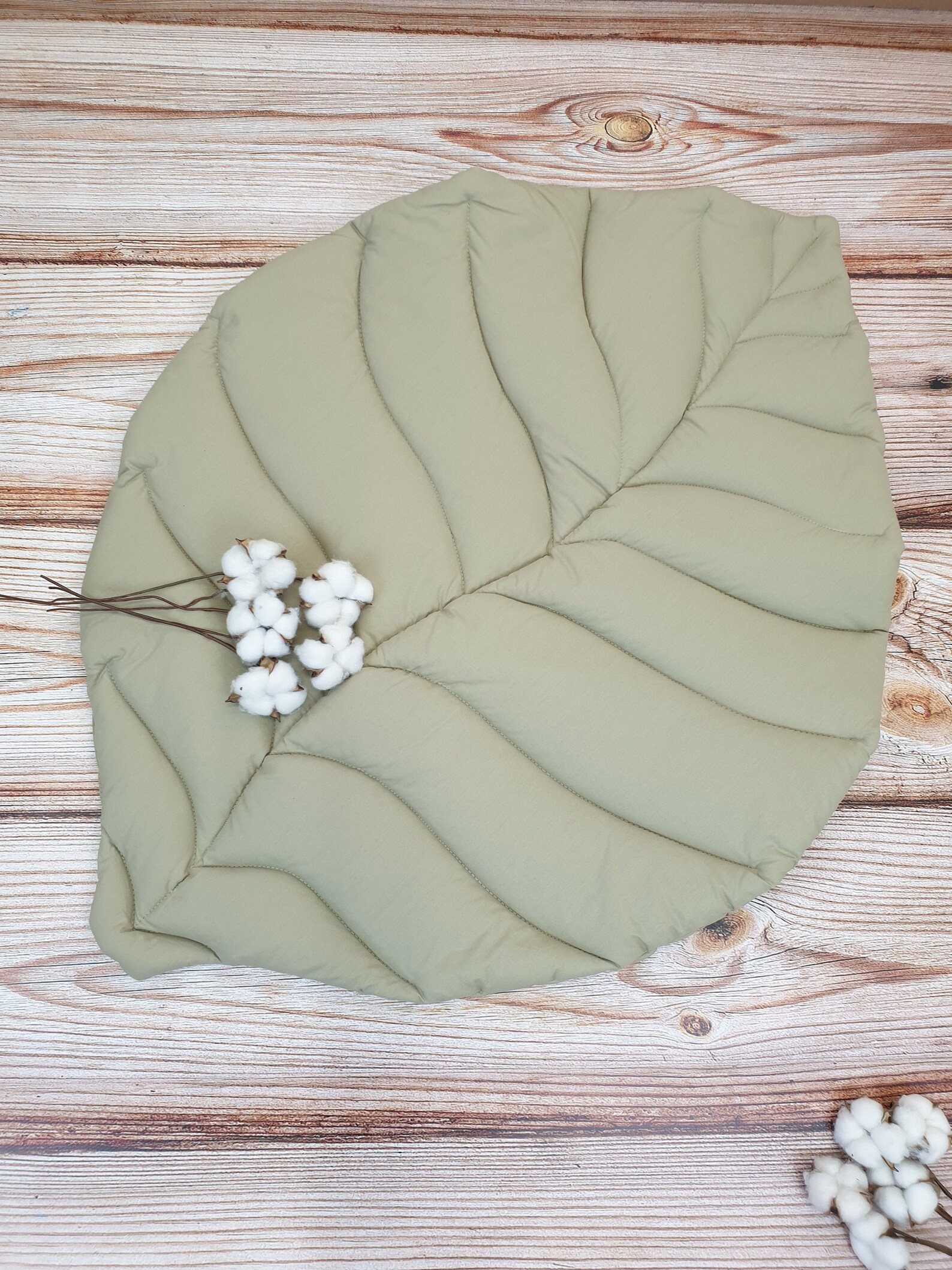 Olive Color Leaf Mat Leaf Play Mat Floor Play Mat Cotton Etsy Australia