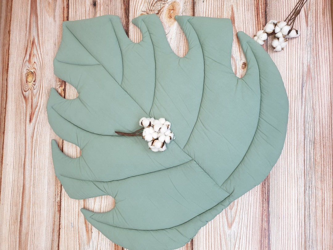 Baby Play Mat , Leaf Play Mat , Floor Play Mat Cotton Leaf Mat , Baby Room Nursery , Leaf