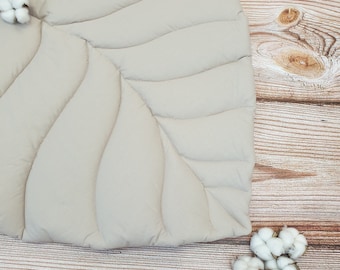 Organic Cotton Leaf Baby Play Mat: Tummy Time & Nursery Decor