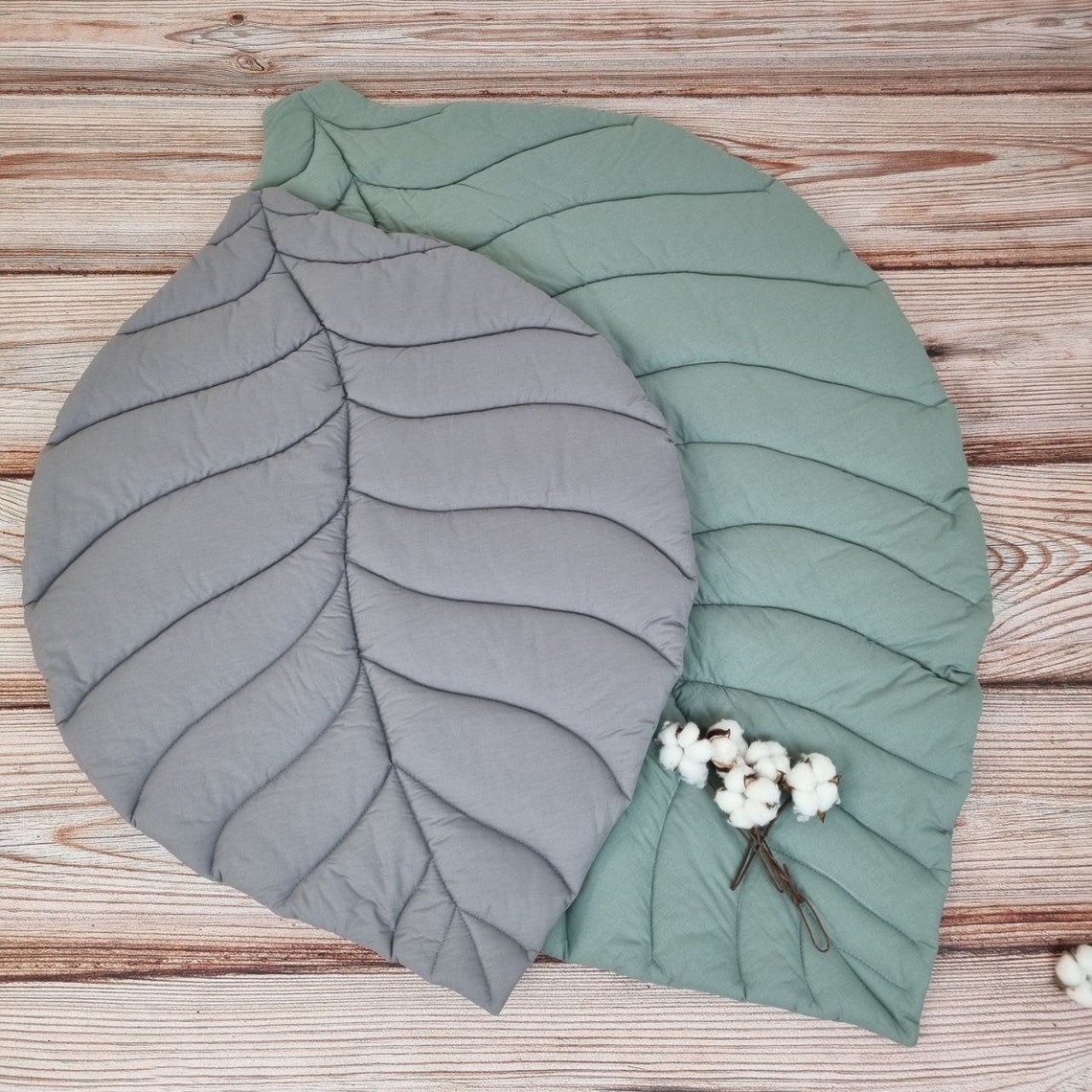 TURQUOISE Leaf Mat Leaf Play Mat Floor Play Mat Cotton Etsy UK