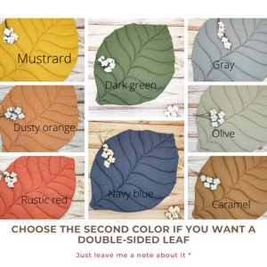 Natural leaf play mat Personalized Nursery Decor and Playful Gifts for Mom and Baby Girl image 6