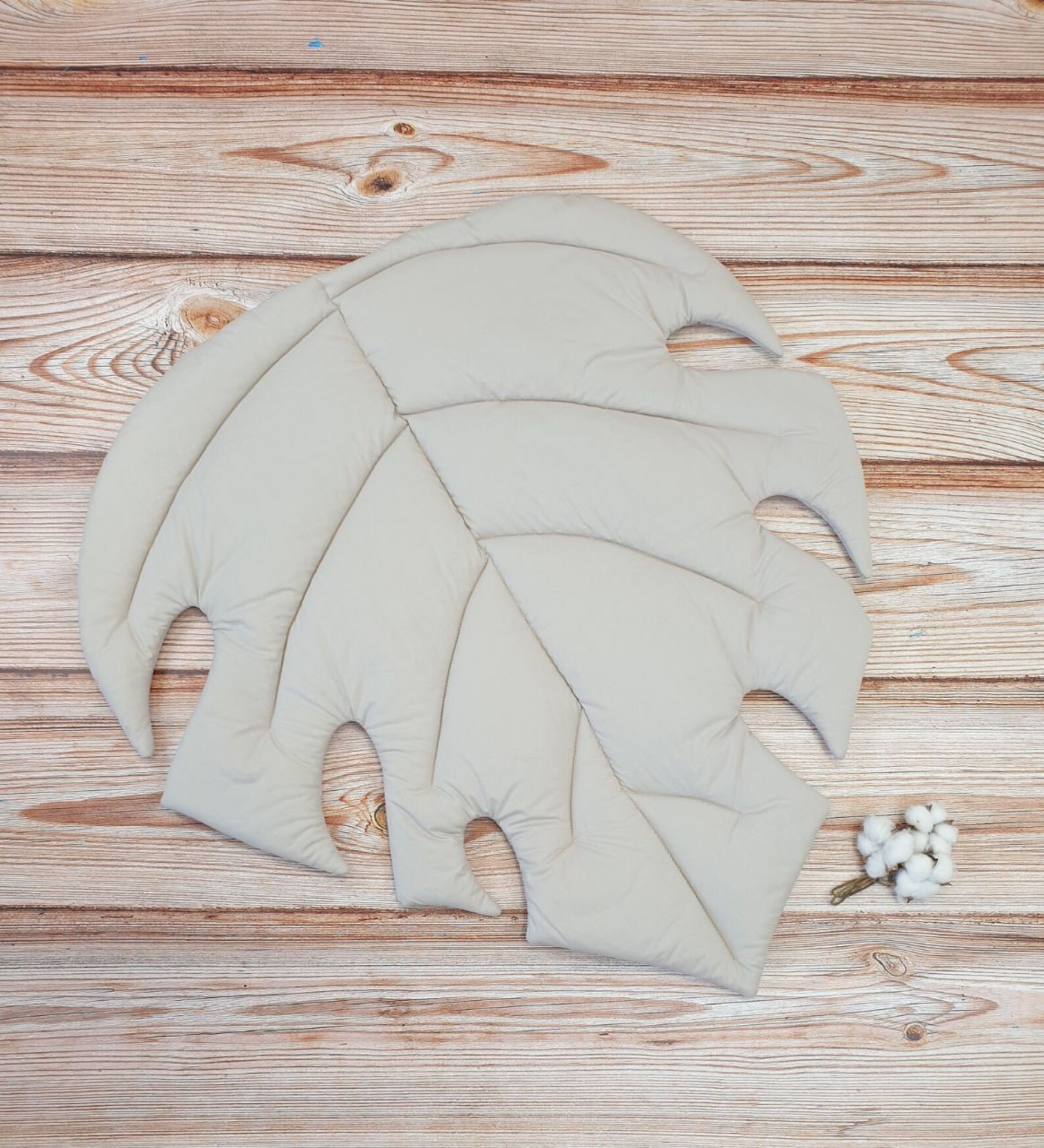 BEIGE MONSTERA Leaf Mat Leaf Play Mat Floor Play Mat Etsy UK