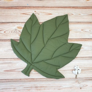 MAPLE Leaf Montessori, blad speelmat, vloer speelmat katoenen mat, babykamer kinderkamer, blad kinderkamer mat, vloer baby mat tommy tijd mat