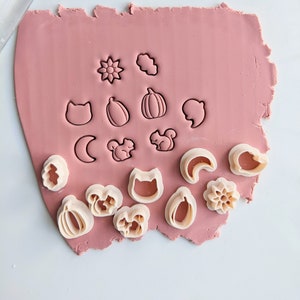Fall Mini Stud Clay Cutter Collection (9 Cutters) | Embossed Clay Cutter | Halloween Clay Cutter | Autumn Earring Cutters