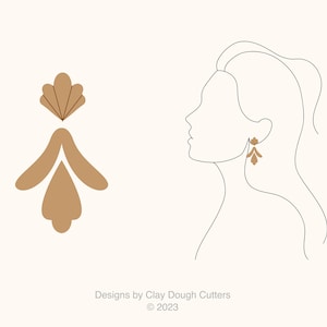 Fall Clay Cutter Dangle Drop (3 Piece Set) | Arch Shape Cutter | Scalloped Clay Cutter | Wavy Clay Earring Cutter