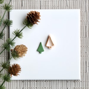 Christmas Tree Clay Cutter | Christmas Polymer Clay Cutter | Seasonal Holiday Clay Cutter | Winter Stud Earring Cutters | Embossing Cutter