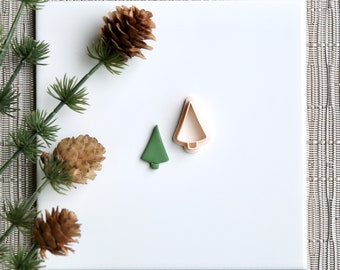 Christmas Tree Clay Cutter | Christmas Polymer Clay Cutter | Seasonal Holiday Clay Cutter | Winter Stud Earring Cutters | Embossing Cutter