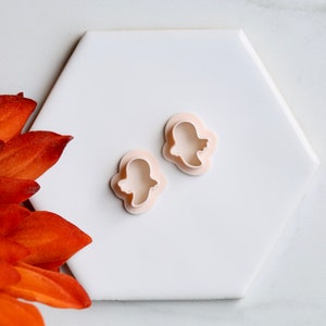Cute Ghost Polymer Clay Earring Cutter (2 Piece Set) | Halloween Clay Cutter | Fall (Autumn) Earring Cutters