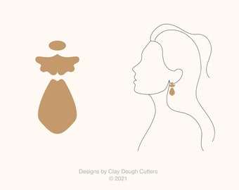 Fall Clay Cutter Dangle Drop (3 Piece Set) | Arch Shape Cutter | Scalloped Clay Cutter |   Pendant Dangle Cutter