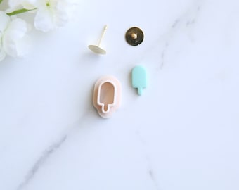 Popsicle Mini Clay Cutter (Stud Size) | Summer Clay Cutter | Beach Clay Earring Cutter | Embossing Polymer Clay Tool