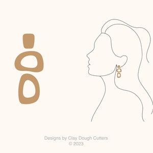 Fall Clay Cutter Dangle Drop (3 Piece Set) | Arch Shape Cutter | Scalloped Clay Cutter | Wavy Clay Earring Cutter
