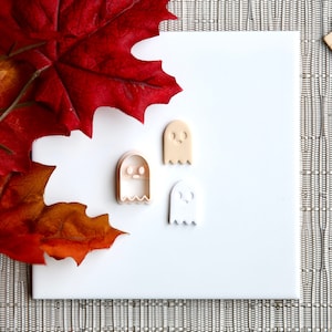 Ghost Clay Cutter | Fall Polymer Clay Cutter | Autumn Clay Cutter | Fall Stud Earring Cutters | Halloween Clay Cutter | Embossing Cutter
