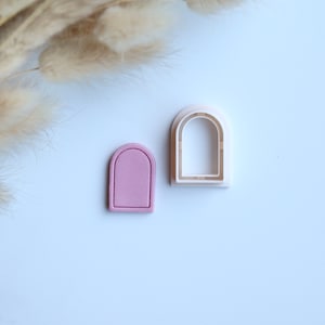 Arch Border Clay Cutter (Embossed Cutter) | Bordered Imprint Polymer Clay Cutter | Unique Clay Cutter | Polymer Clay Earring Cutter