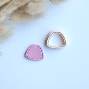 Curved Trapezoid Border Clay Cutter (Embossed Cutter) | Bordered Imprint Polymer Clay Cutter | Unique Clay Cutter | Polymer Clay Cutter