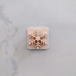 Snowflake Clay Stamp | Ceramic Stamp | Texture Stamp | Clay Texture | Christmas & Winter Holiday Clay Cutters | Polymer Clay Tool