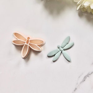 Dragonfly Clay Cutter (Embossing) | Insect Clay Cutter | Summer Clay Cutter | Spring Cutter | Polymer Clay Tool | Stud Cutter