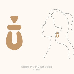 Fall Clay Cutter Dangle Drop (3 Piece Set) | Arch Shape Cutter | Scalloped Clay Cutter | Wavy Clay Earring Cutter