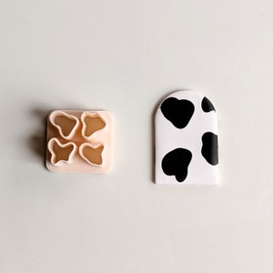 Cow Print Polymer Clay Cutter | Cow Spots Clay Cutter | Cow Pattern Clay Cutters | Polymer Clay Earring Cutter