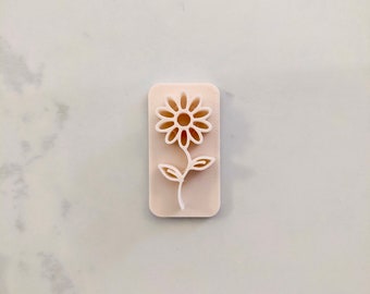 Daisy Flower Clay Stamp | Ceramic Stamp | Texture Stamp | Clay Texture | Clay Cutters | Polymer Clay Tool