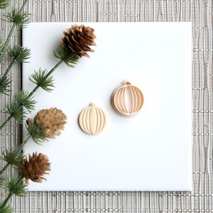 Christmas Ornament Clay Cutter | Christmas Polymer Clay Cutter | Seasonal Holiday Clay Cutter | Winter Stud Cutters | Embossing Cutter