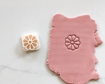 Gänseblümchen-Blumen-Ton Stempel | Keramikstempel | Textur Stempel | Ton Textur | Clay Ausstecher | Polymer Clay Werkzeug