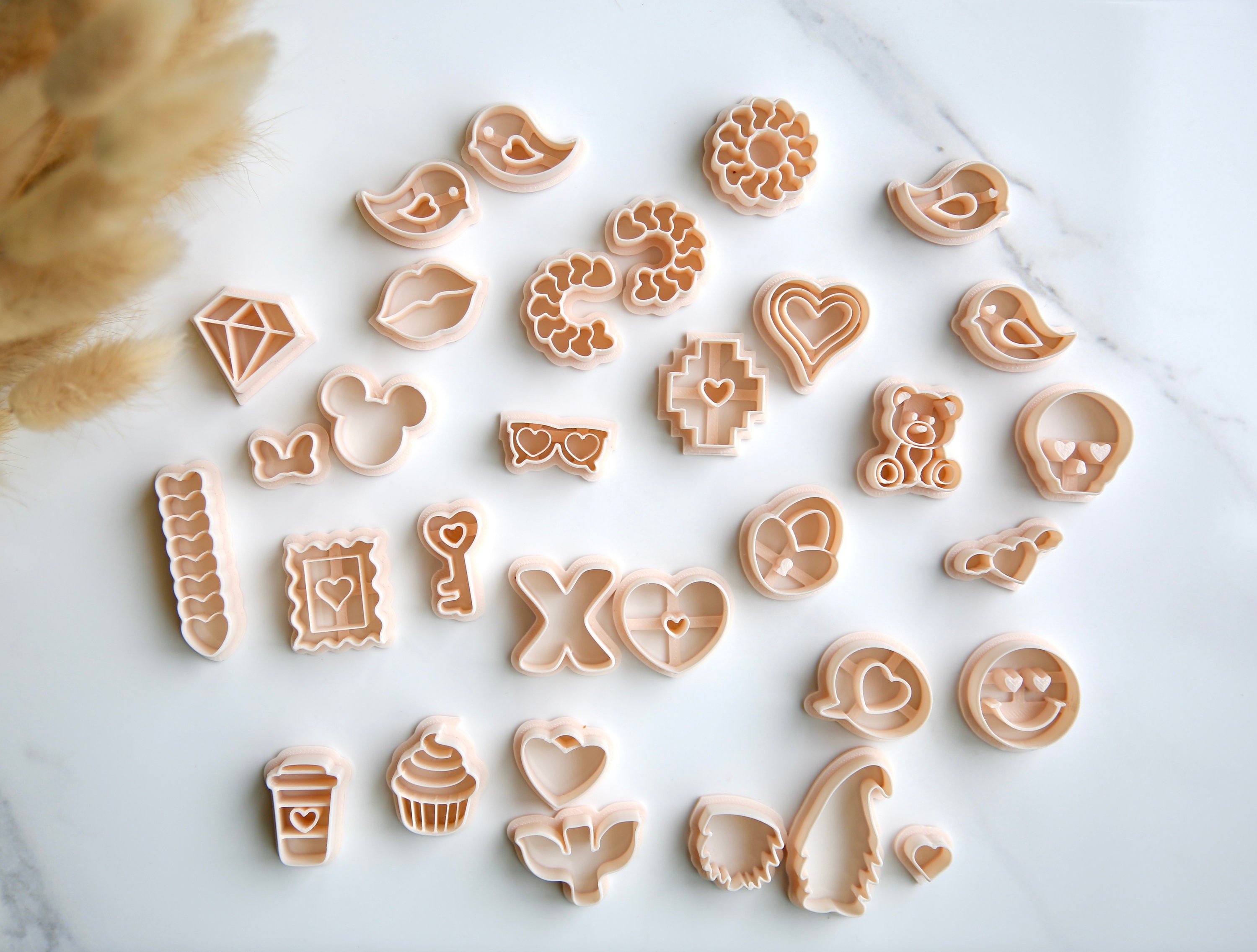 Puocaon Letters Valentines Clay Cutters 15 Pcs