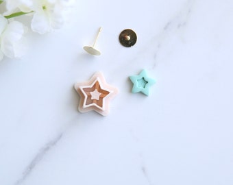 Star Mini Clay Cutter (Stud Size) | Fourth Of July Cutter | Summer Clay Cutter | Beach Clay Earring Cutter | Embossing Polymer Clay Tool