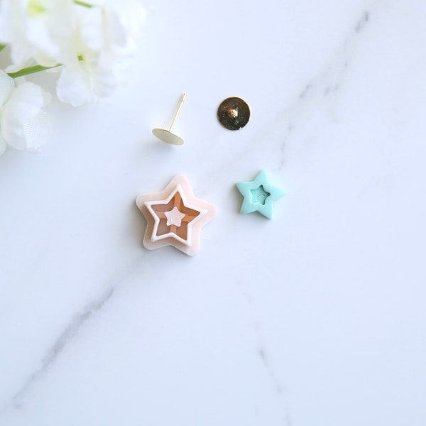Star Mini Clay Cutter (Stud Size) | Fourth Of July Cutter | Summer Clay Cutter | Beach Clay Earring Cutter | Embossing Polymer Clay Tool