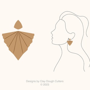 Fall Clay Cutter Dangle Drop (2 Piece Set) | Arch Shape Cutter | Scalloped Clay Cutter | Wavy Clay Earring Cutter