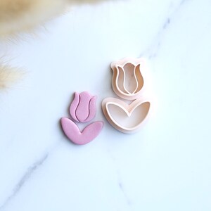 Tulip Flower Clay Cutter Set | Spring Daisy Clay Cutter | Peony Clay Cutter | Lily Cutter | Polymer Clay Earring Floral Cutter