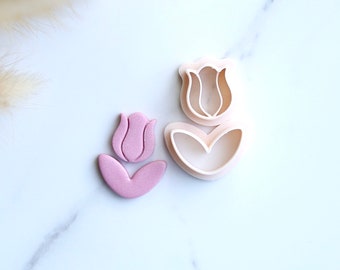 Tulip Flower Clay Cutter Set | Spring Daisy Clay Cutter | Peony Clay Cutter | Lily Cutter | Polymer Clay Earring Floral Cutter