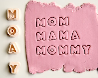 Mom Mommy Mama Clay Cutter (4 Piece Set) | Mother's Day Clay Cutter | Mothers Day Earring Clay Cutters | Letter Clay Cutters