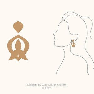 Fall Clay Cutter Dangle Drop (2 Piece Set) | Arch Shape Cutter | Scalloped Clay Cutter | Wavy Clay Earring Cutter