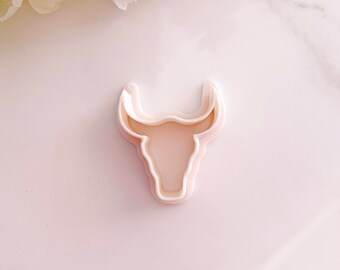 Bull Skull Polymer Clay Cutter | Cow Head Cutter | Spring Clay Cutter | Stud Cutters | Polymer Clay Earring Cutter