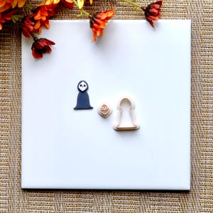 Ghost Clay Cutter | Fall Polymer Clay Cutter | Autumn Clay Cutter | Fall Stud Earring Cutters | Halloween Clay Cutter | Embossing Cutter