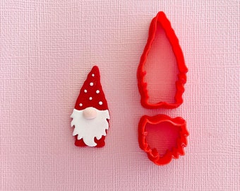 Gnome Polymer Clay Earring Cutter | Christmas Clay Cutter | Winter Holiday Earring Cutters