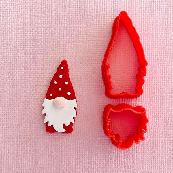 Gnome Polymer Clay Earring Cutter | Christmas Clay Cutter | Winter Holiday Earring Cutters