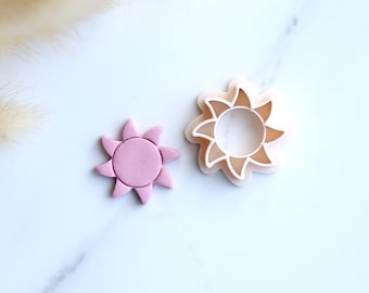 Sun Clay Cutter | Spring Sunflower Clay Cutter | Floral Clay Cutter | Polymer Clay Earring Cutter