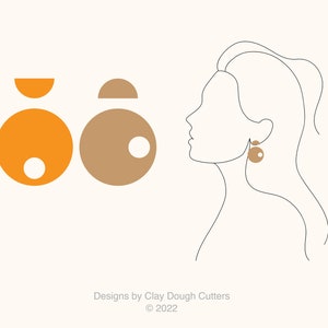 Fall Clay Cutter Dangle Drop (2 Piece Set) | Arch Shape Cutter | Scalloped Clay Cutter | Wavy Clay Earring Cutter