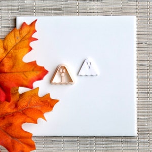 Ghost Clay Cutter | Fall Polymer Clay Cutter | Autumn Clay Cutter | Fall Stud Earring Cutters | Halloween Clay Cutter | Embossing Cutter