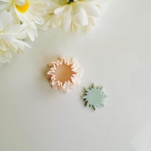Sun Clay Cutter |  Sun Ray Cutter | Summer Sunshine Clay Cutter | Spring Clay Earring Cutter | Polymer Clay Tool | Stud Cutter
