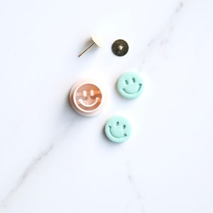 Smiley Face Mini Clay Cutter (Stud Size) | Happy Face Clay Cutter | Smiley Clay Cutters (Embossing) | Polymer Clay Earring Cutter